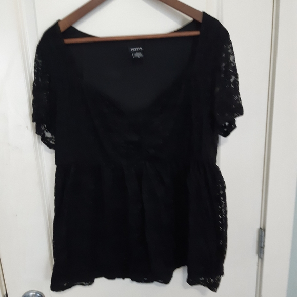 Torrid lace baby doll top